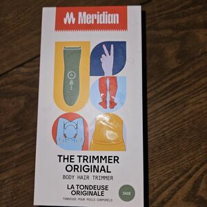 NEW MERIDIAN Body Hair Trimmer Sage Waterproof Grooming Tool Ceramic Blade